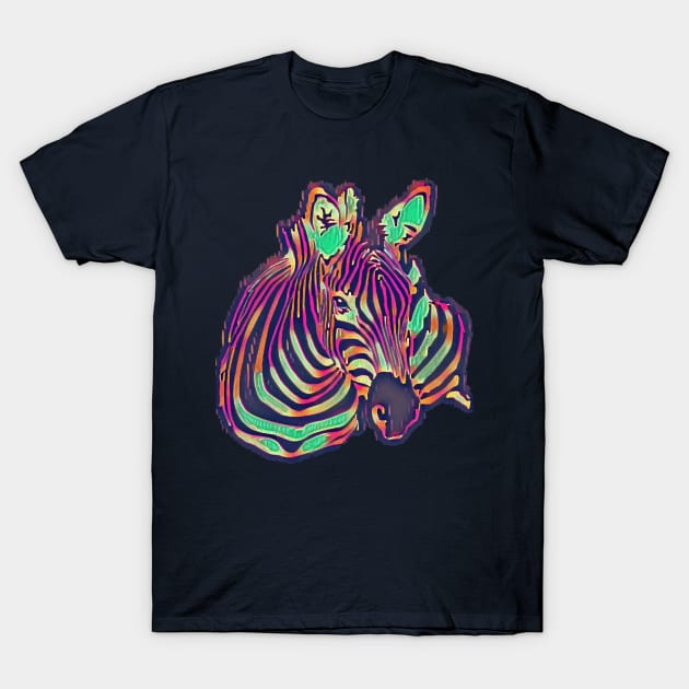 Zebra Abstract Art T-Shirt by Urbanic